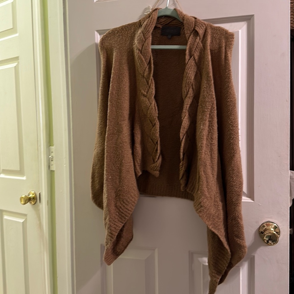 Anthropologie knit braided vest
